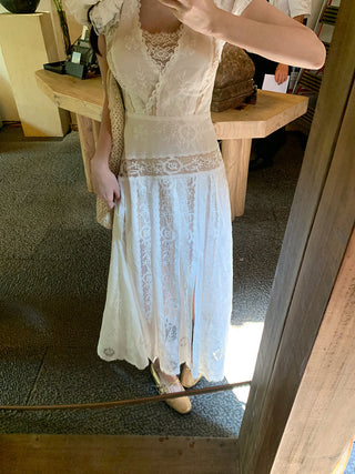 white lace dress