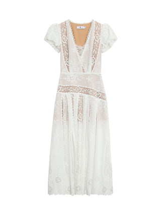 white lace dress