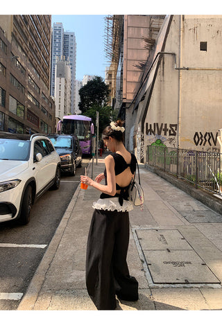 black wide pants