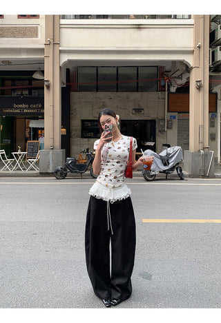 black wide pants