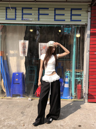 black wide pants