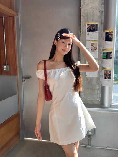 white petite dress