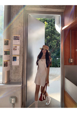 white petite dress