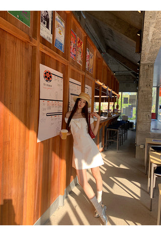 white petite dress
