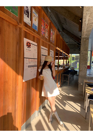 white petite dress