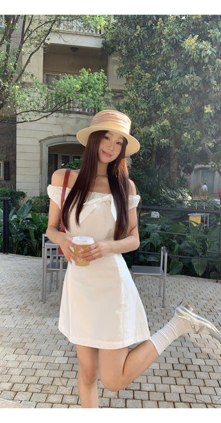 white petite dress
