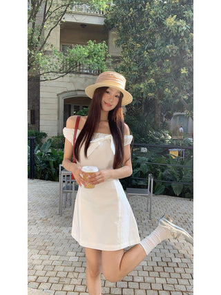 white petite dress