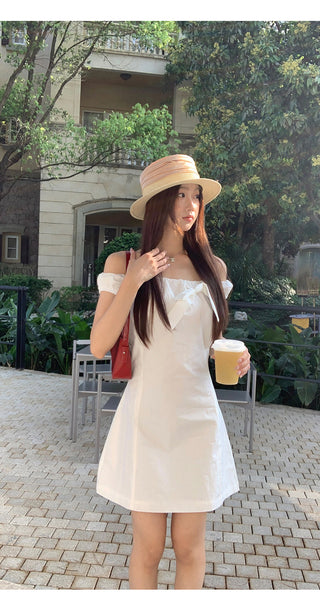 white petite dress