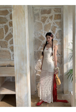 white sheath dress