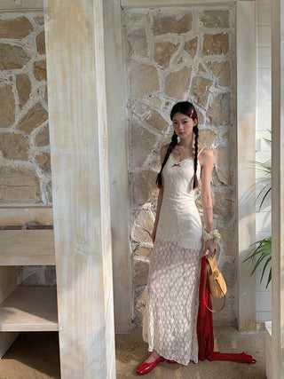 white sheath dress