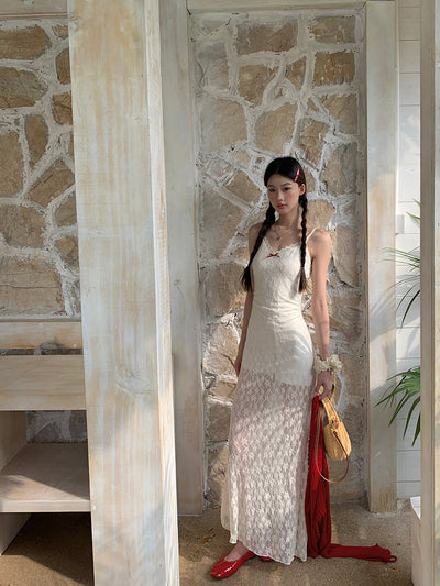 white sheath dress