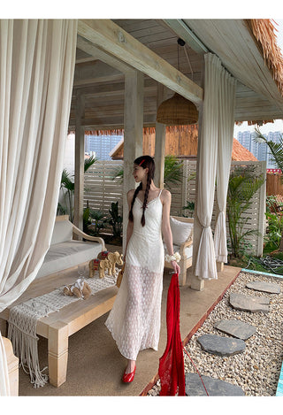 white sheath dress