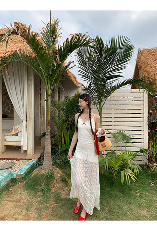 white sheath dress
