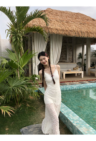 white sheath dress
