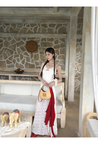 white sheath dress