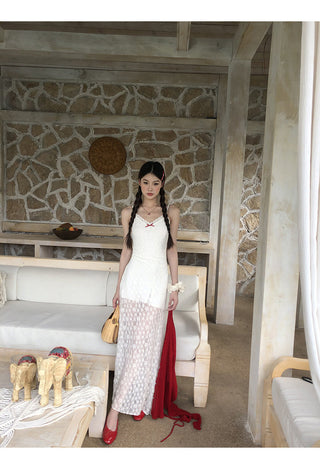white sheath dress