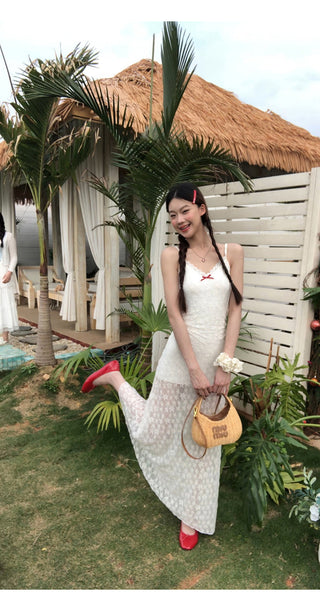 white sheath dress