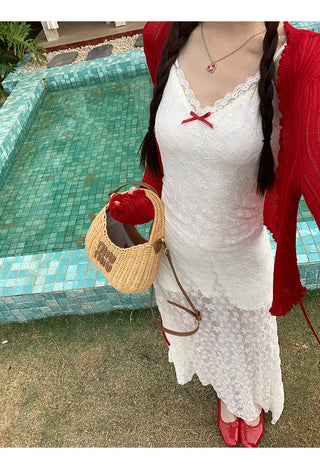white sheath dress