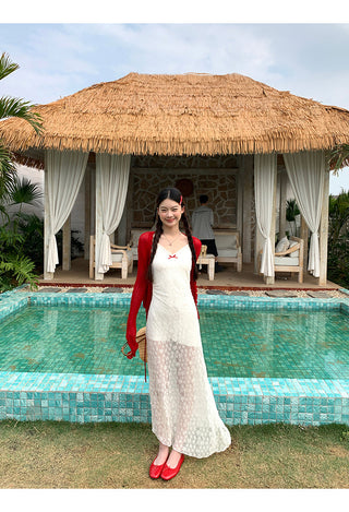 white sheath dress