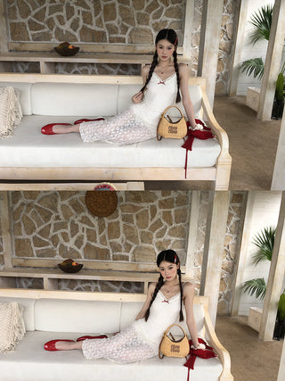 white sheath dress
