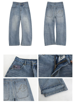 blue wide jeans