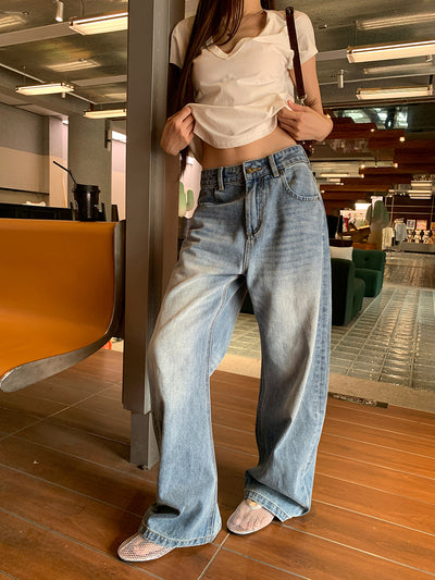 blue wide jeans