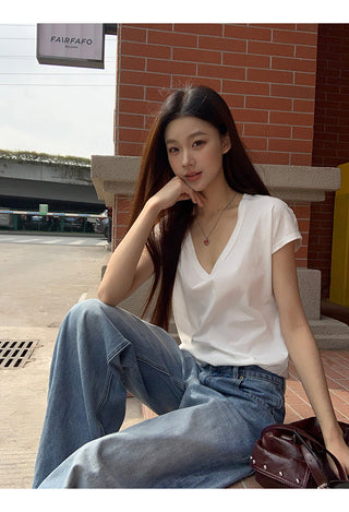 blue wide jeans