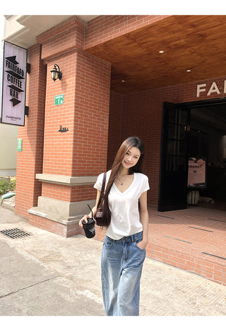 blue wide jeans