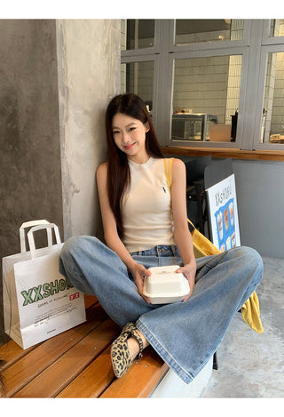 blue wide jeans