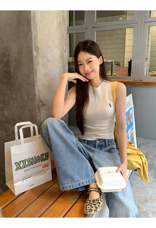 blue wide jeans