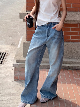 blue wide jeans