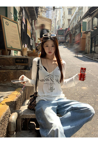 blue wide jeans