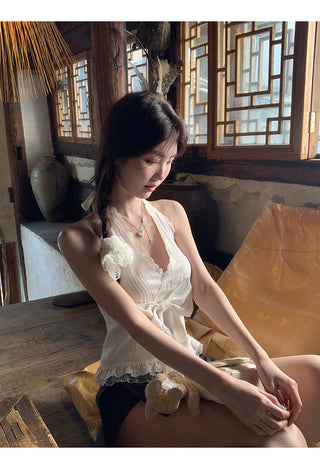 white French halter
