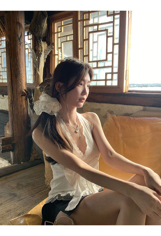 white French halter