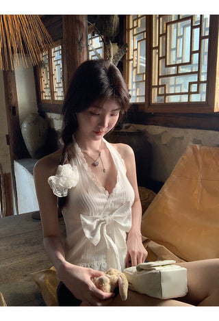 white French halter