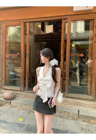 white French halter