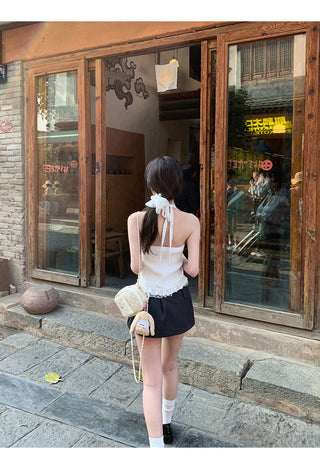 white French halter
