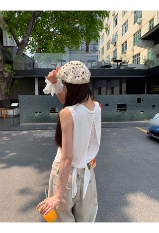 white lace top