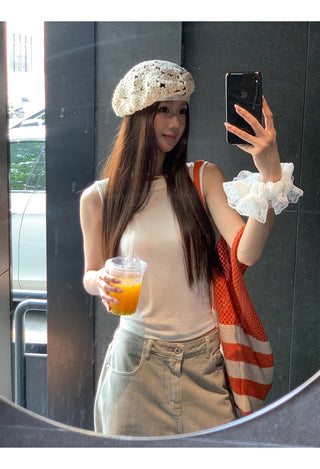white lace top