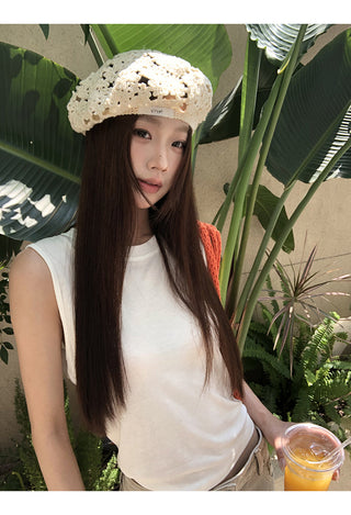 white lace top