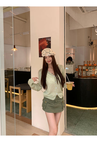 green suit skirt