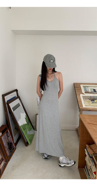 black halter dress