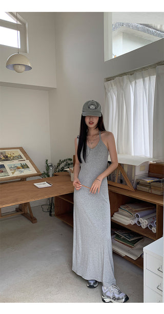 black halter dress