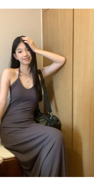 black halter dress