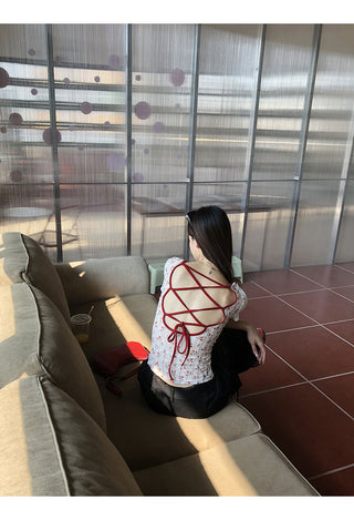 white backless sexy top