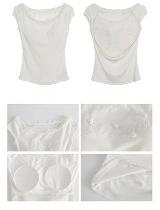 white unique small top