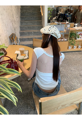 white unique small top