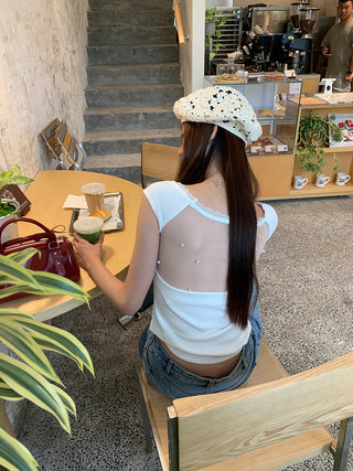 white unique small top