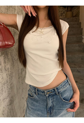 white unique small top
