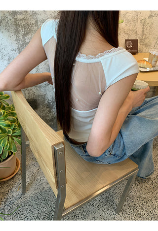 white unique small top